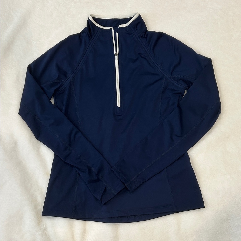 Vineyard Vines Navy Long Sleeve Quarter-Zip Top